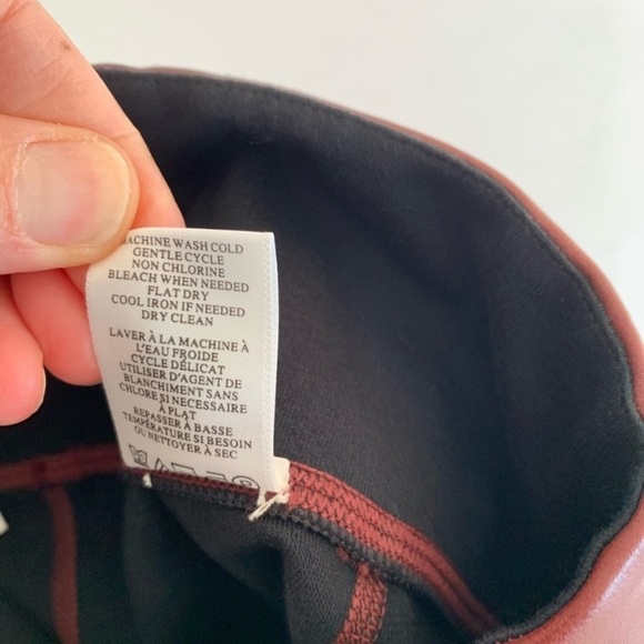 A.L.C. Emile Faux Leather Leggings color burgundy, size 4. - Picture 8 of 13